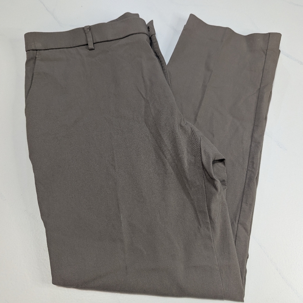 Ralph Ralph Lauren Dress Pants Mens 38x30 Brown Rayon Nylon Stretch Flat Front